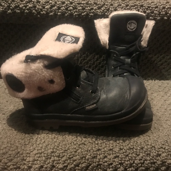 Palladium Kids Leather Wool Boots - Picture 5 of 16